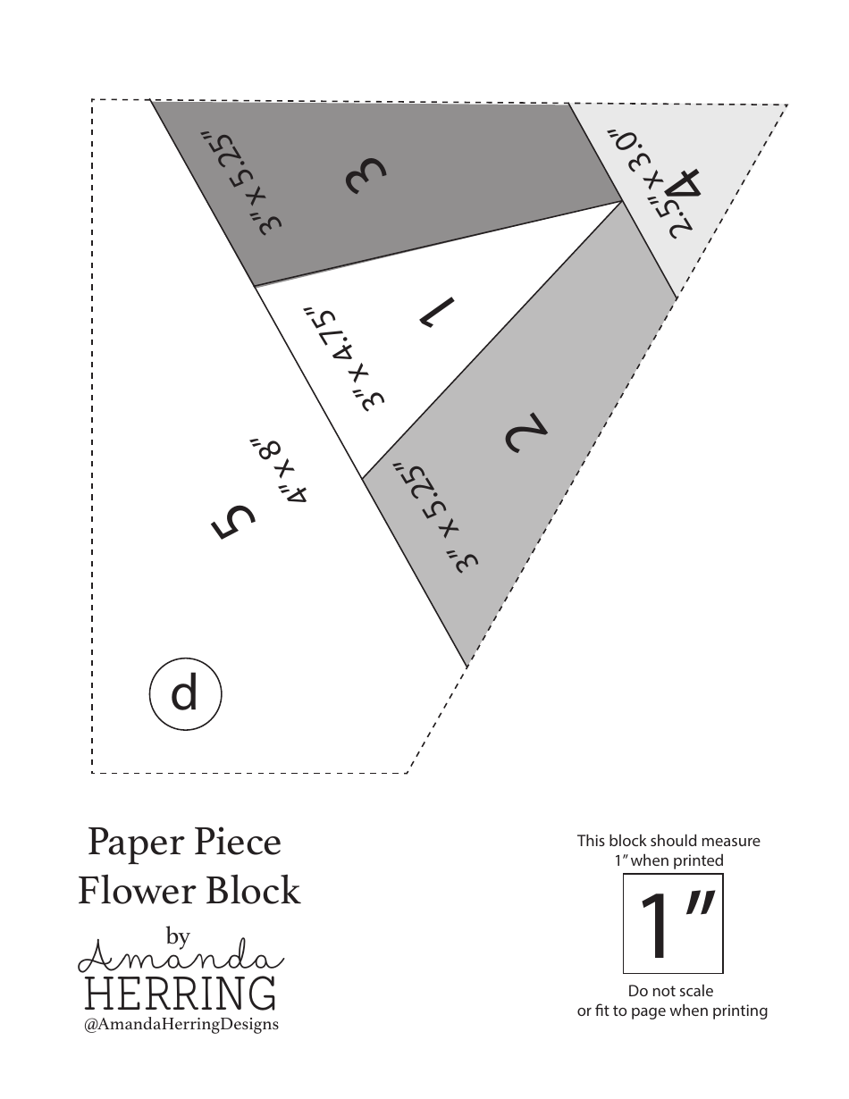 Flower Block Sewing Pattern Templates, Page 4