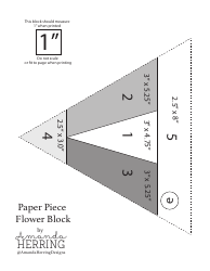 Flower Block Sewing Pattern Templates, Page 5