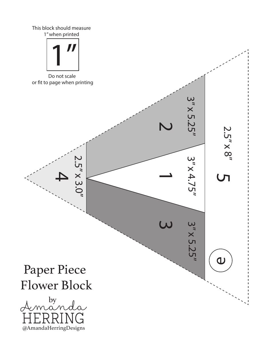 Flower Block Sewing Pattern Templates, Page 5