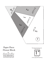 Flower Block Sewing Pattern Templates, Page 6