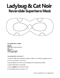 Document preview: Reversible Superhero Mask Template