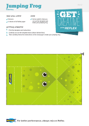 Document preview: Origami Jumping Frog Template - Green