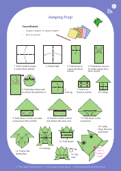 Document preview: Origami Jumping Frog Guide - the Japan Society
