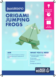 Document preview: Origami Jumping Frog Guide - Juniors