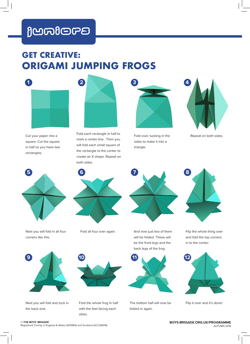 Origami Jumping Frog Guide - Juniors, Page 3