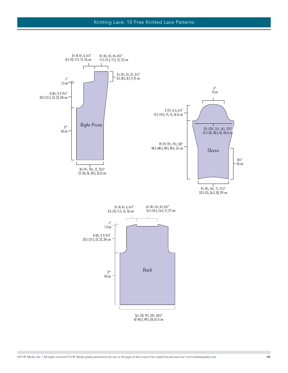 Knitted Lace Patterns, Page 20