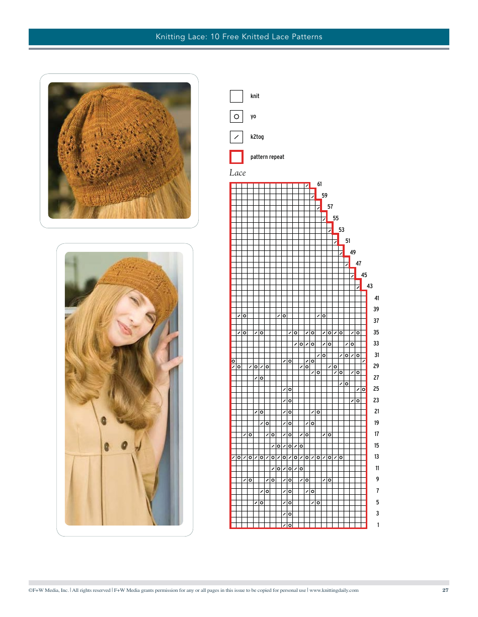 Knitted Lace Patterns, Page 27