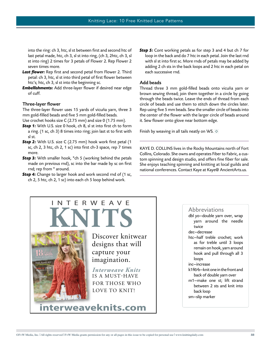 Knitted Lace Patterns, Page 33