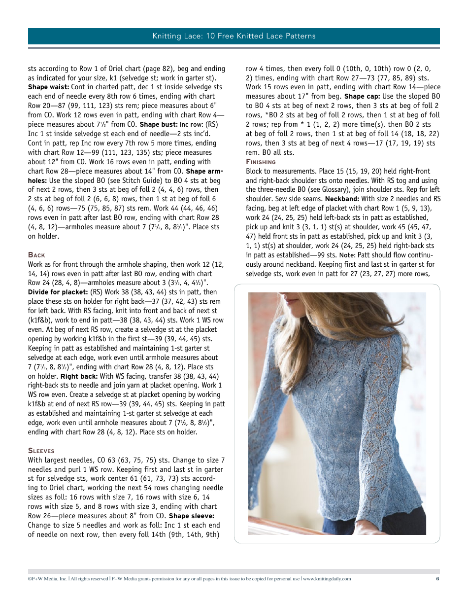 Knitted Lace Patterns, Page 6