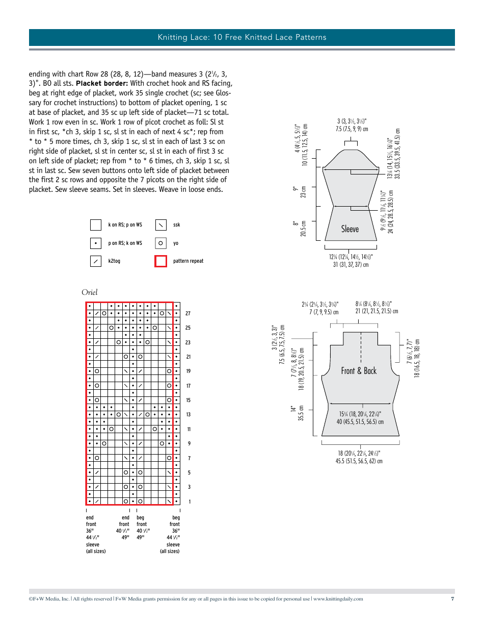 Knitted Lace Patterns, Page 7