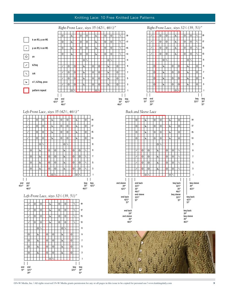 Knitted Lace Patterns, Page 9