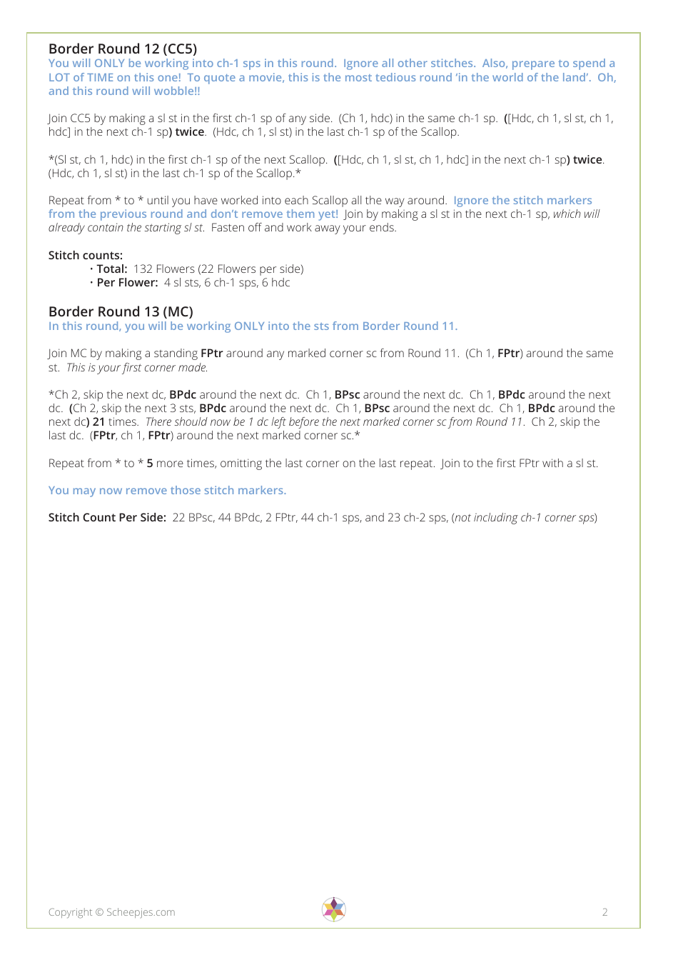 Blanket Border Crochet Pattern, Page 3