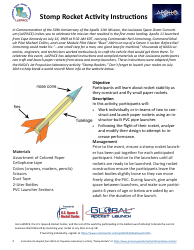 Stomp Rocket Activity Sheet