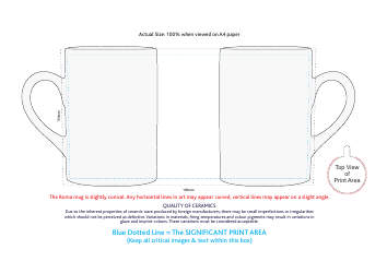 Document preview: Coffee Mug Print Template