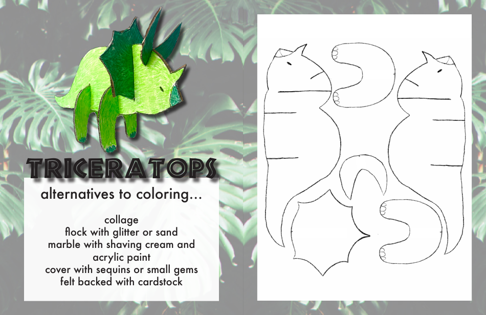 Dinosaur Paper Doll Templates, Page 5