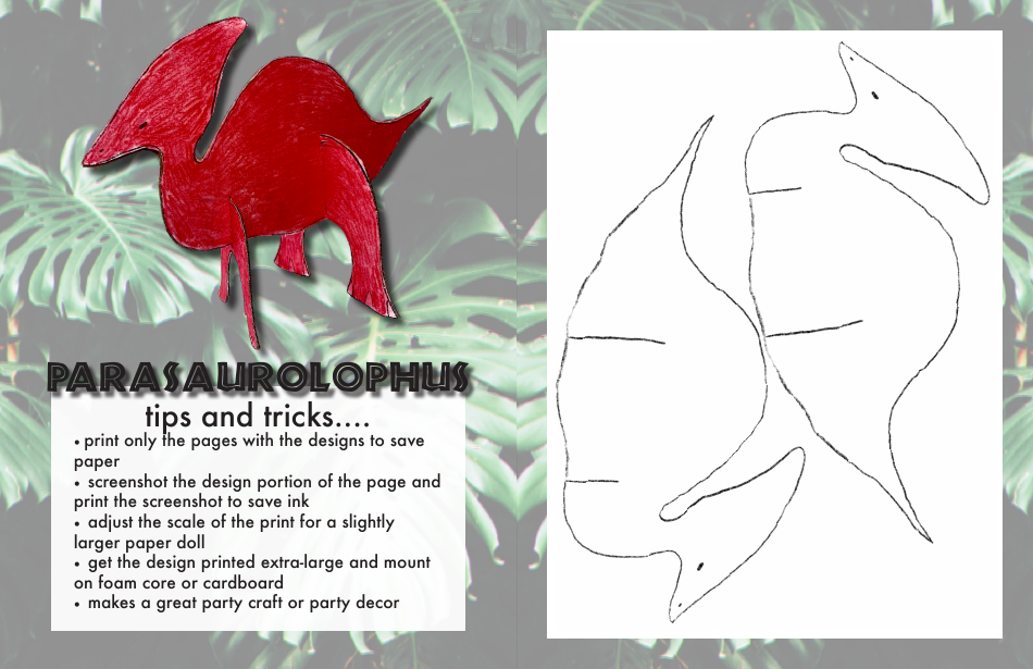 Dinosaur Paper Doll Templates, Page 6