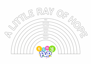 Document preview: Little Ray of Hope Rainbow Coloring Page