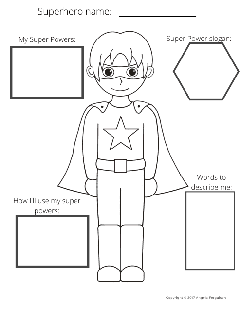 Superhero Boy Coloring Page Download Pdf