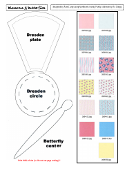 Blossoms &amp; Butterflies Quilt Pattern Templates, Page 3