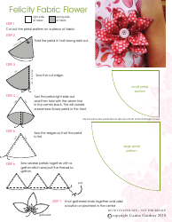 Felicity Fabric Flower Sewing Pattern Template, Page 2