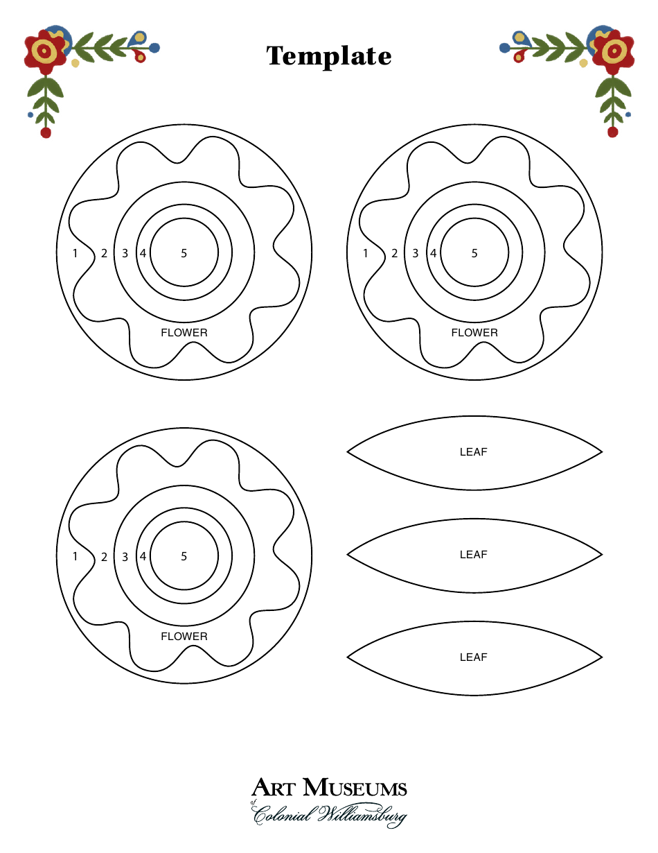 Felt Flower Brooch Pattern Templates, Page 3