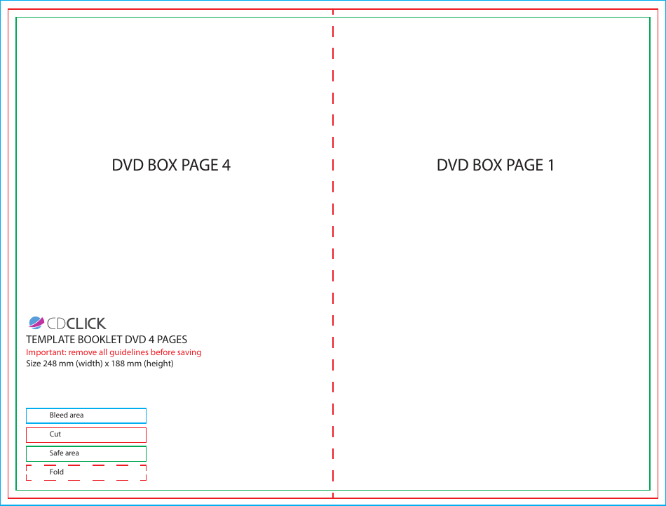 Dvd Booklet Template - 4 Pages, Page 1