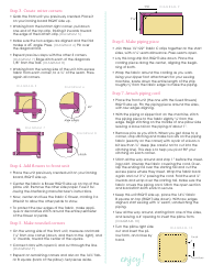 Daisy Pillow Sewing Pattern Templates, Page 2