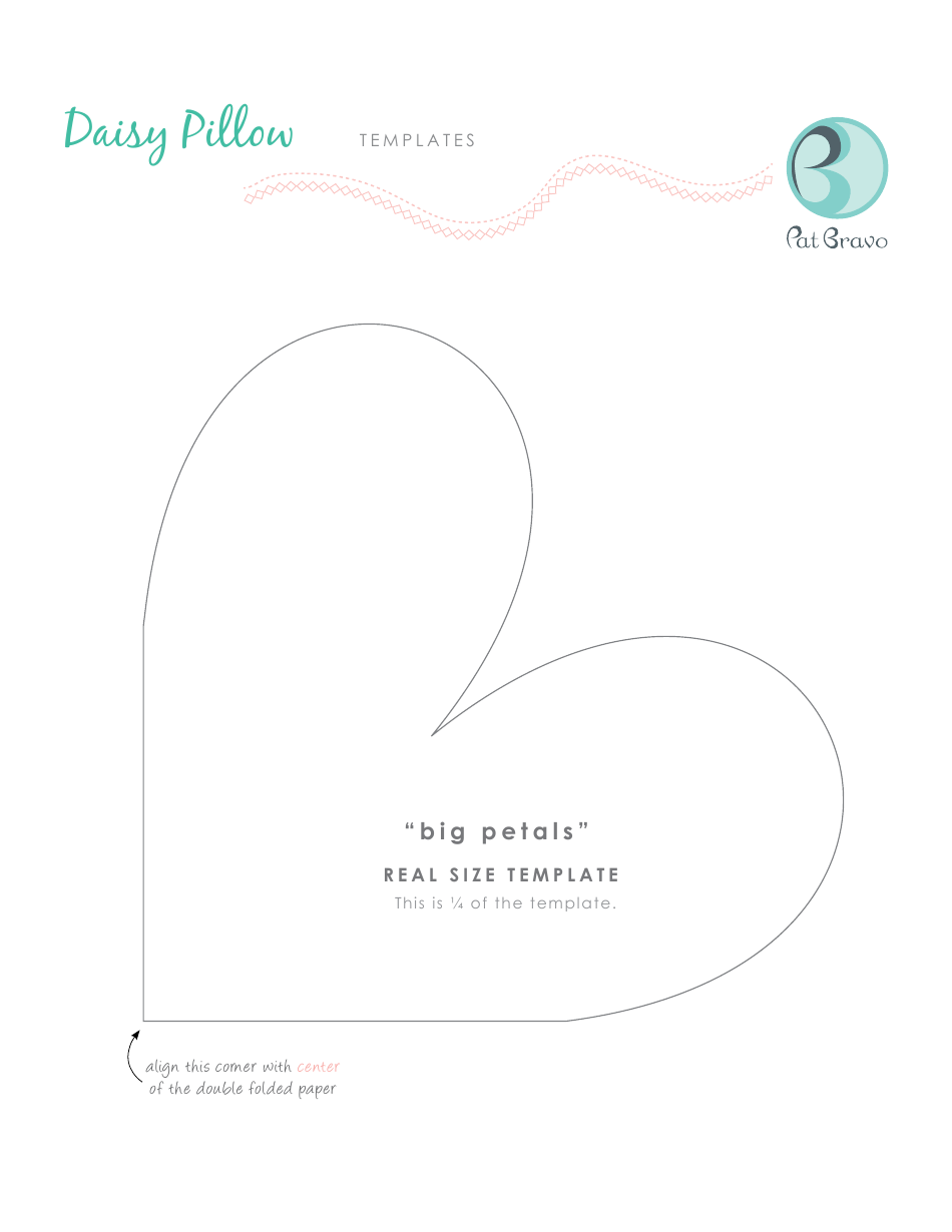 Daisy Pillow Sewing Pattern Templates, Page 4