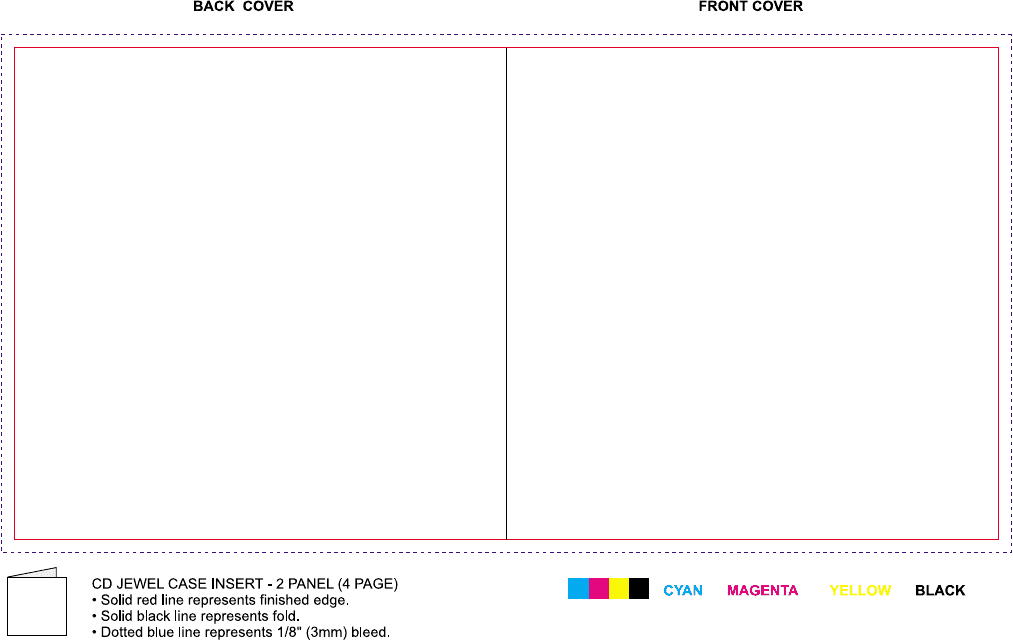 Cd Jewel Case Insert Template 2 Panel Download Printable PDF 
