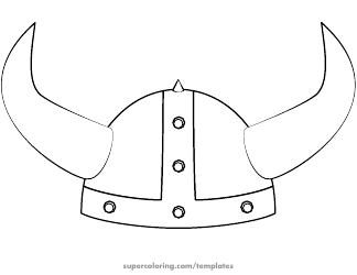 Document preview: Viking Helmet Outline Template