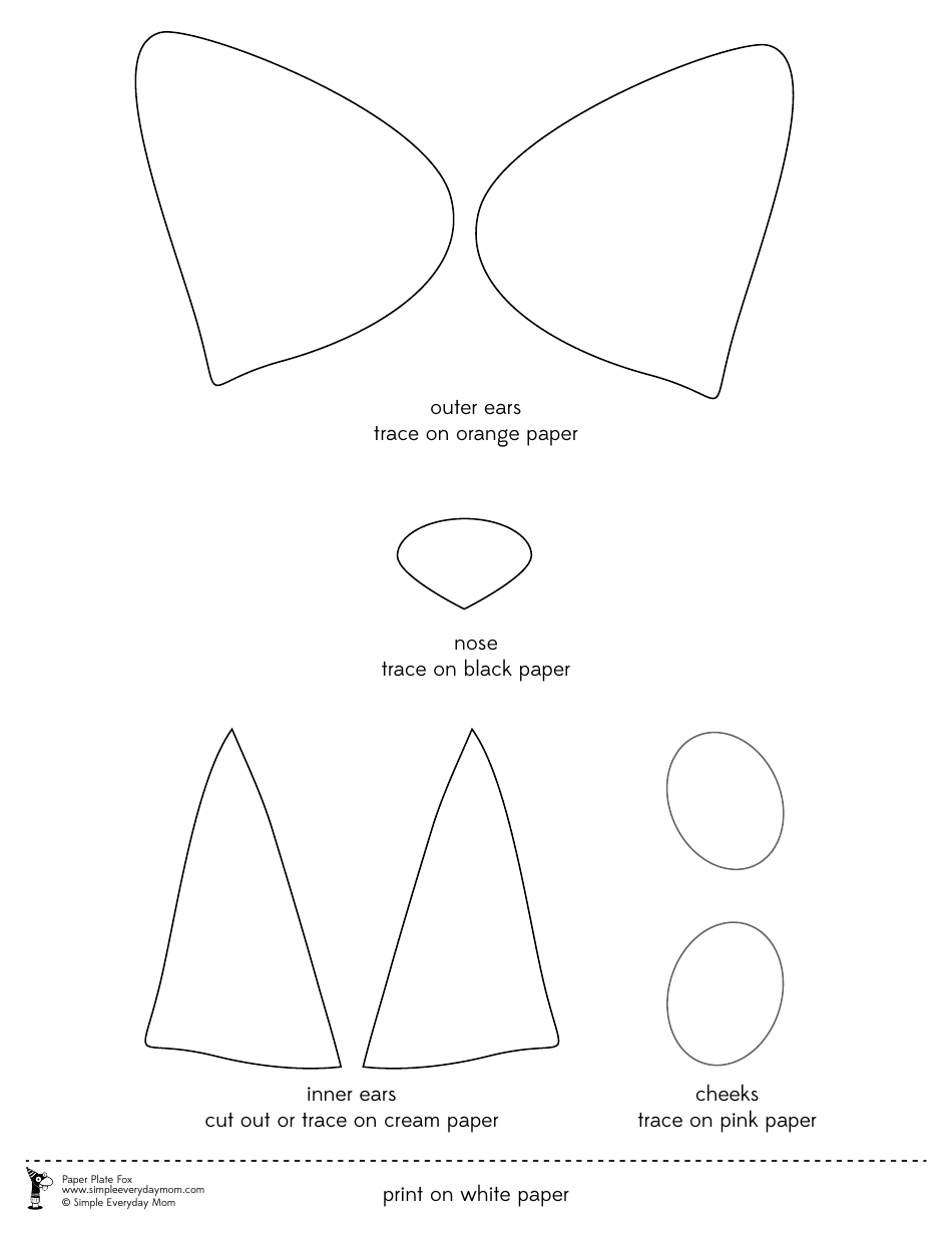 Paper Plate Fox Templates, Page 3