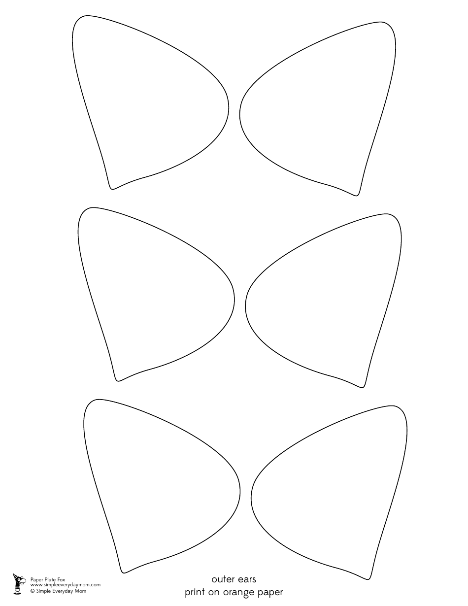 Paper Plate Fox Templates, Page 6