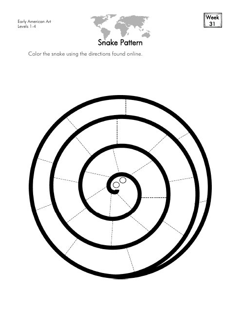 Snake Pattern Coloring Page