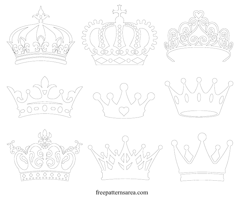 Crown Outline Templates