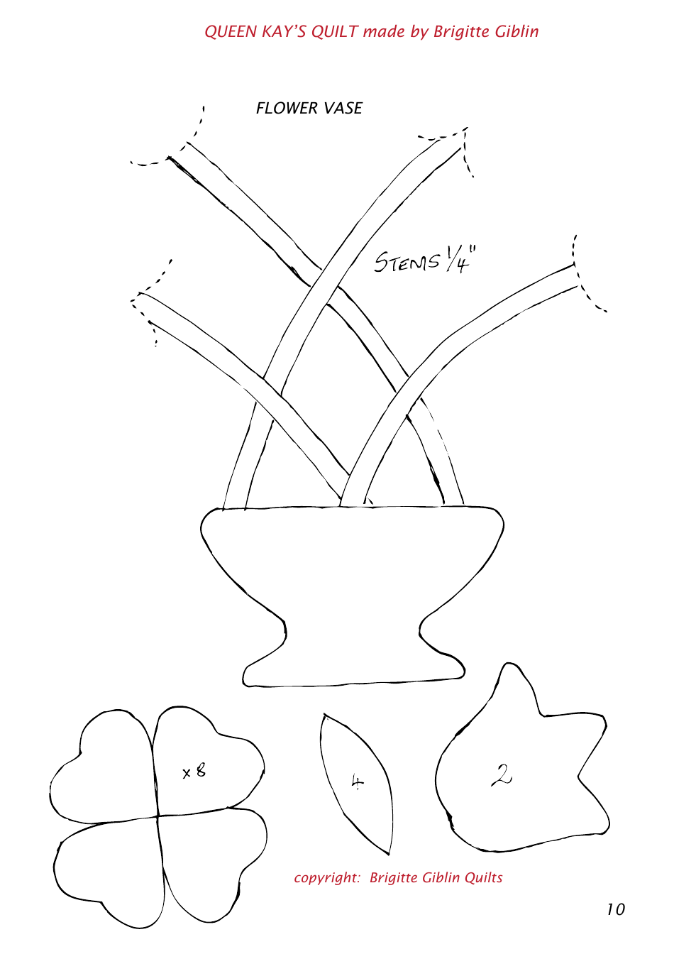 Queen Kays Quilt Pattern Templates, Page 10