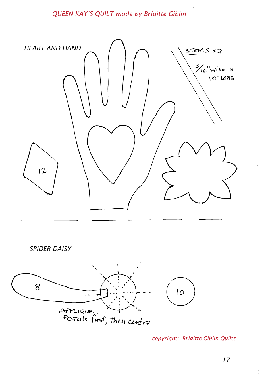 Queen Kays Quilt Pattern Templates, Page 17