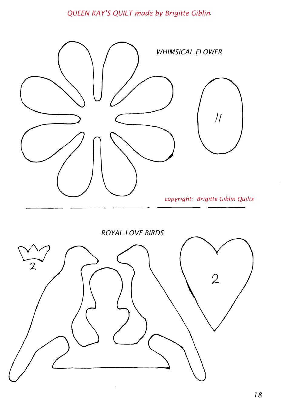 Queen Kays Quilt Pattern Templates, Page 18