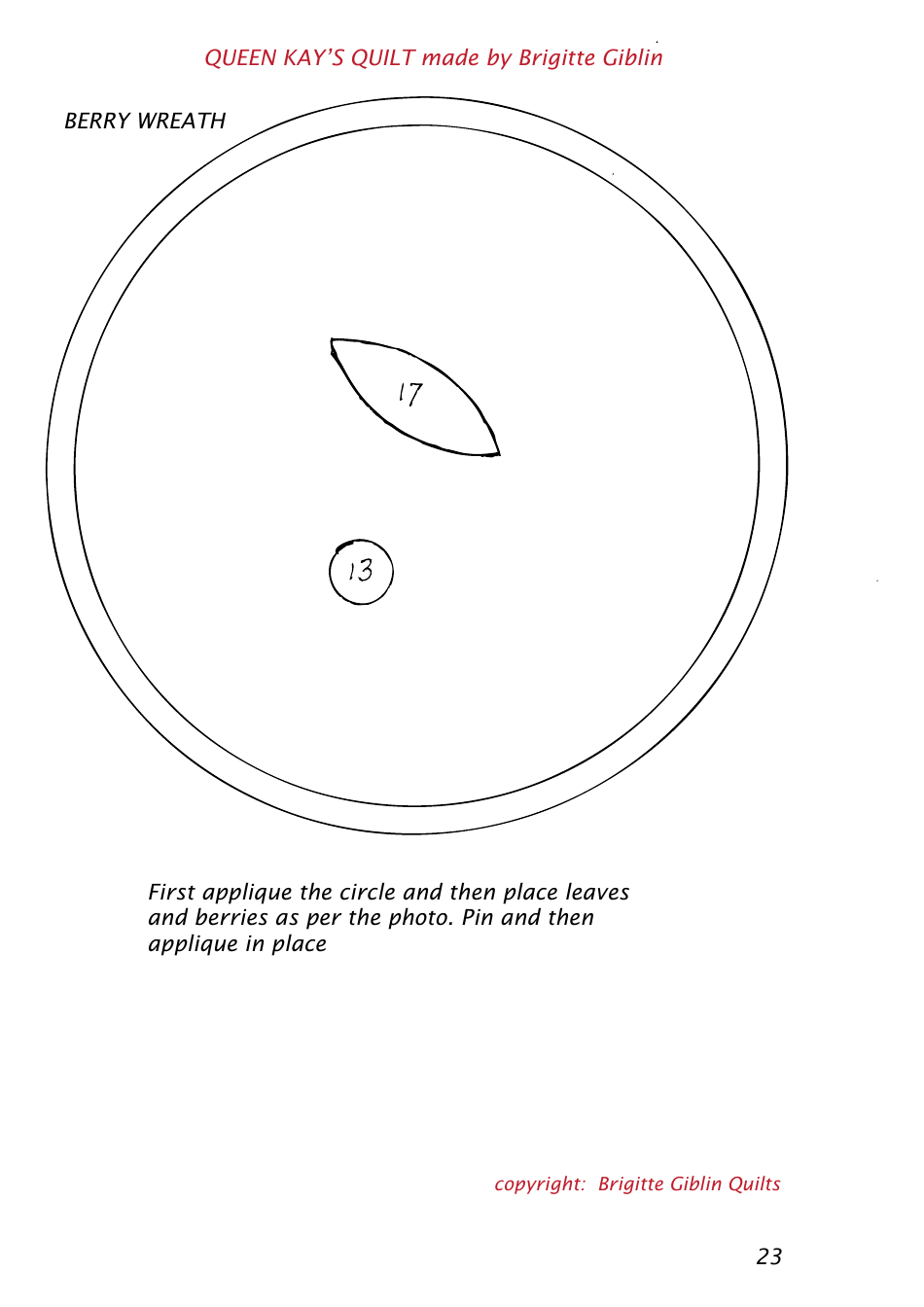 Queen Kays Quilt Pattern Templates, Page 23
