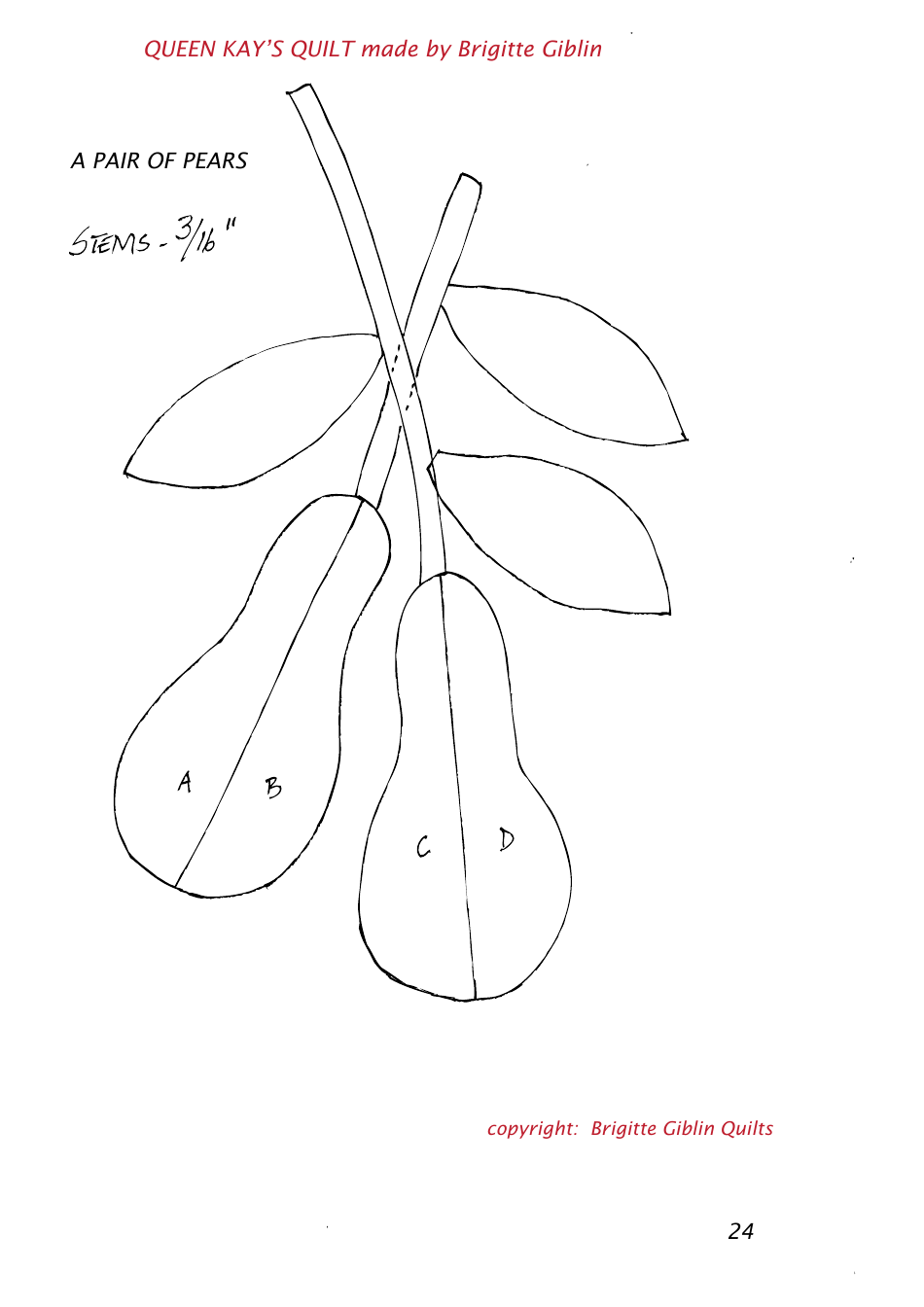 Queen Kays Quilt Pattern Templates, Page 24