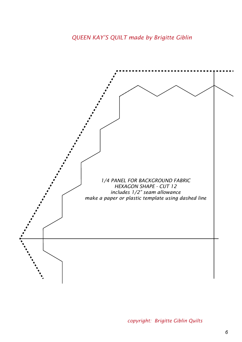 Queen Kays Quilt Pattern Templates, Page 6