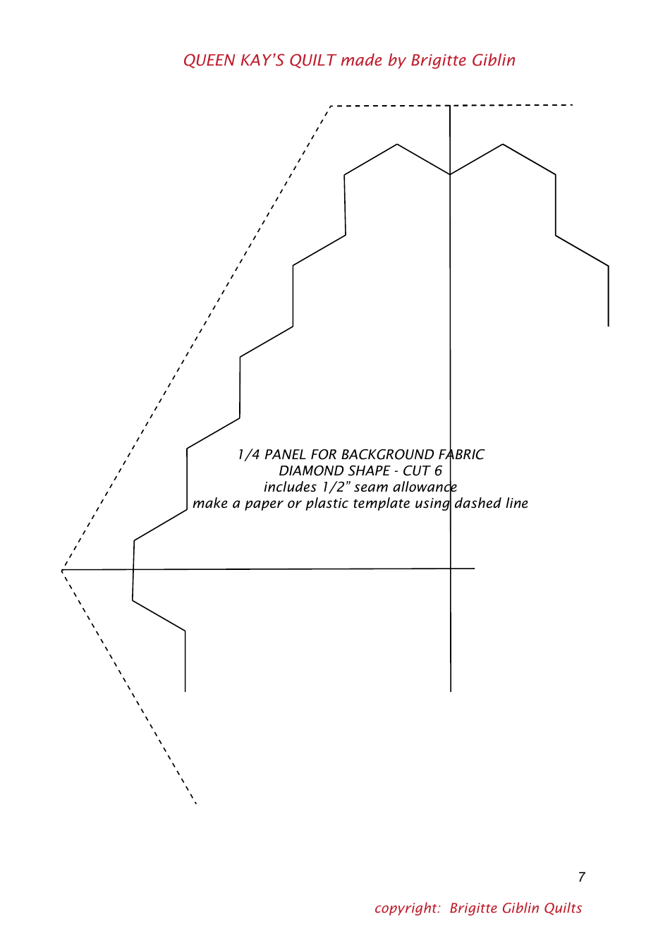 Queen Kays Quilt Pattern Templates, Page 7