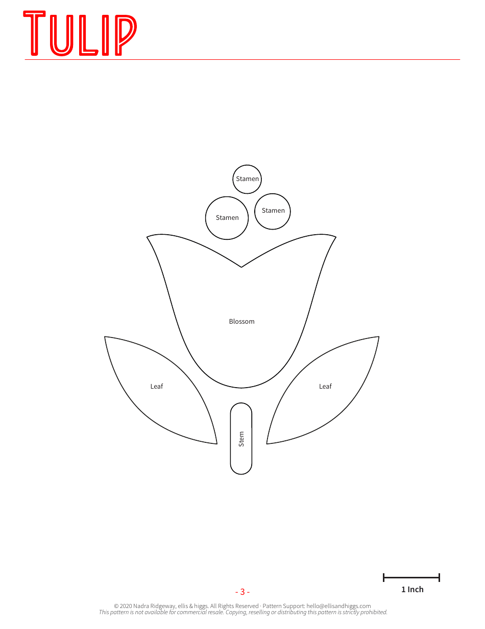 Tulip Applique Templates, Page 3