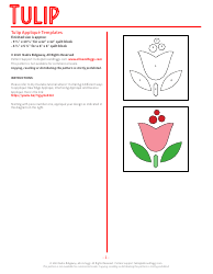 Document preview: Tulip Applique Templates