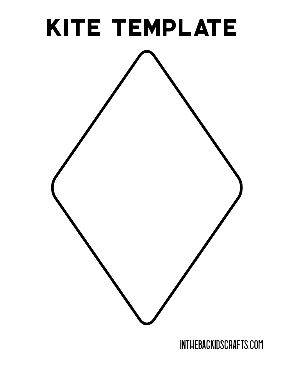 Kite Template in the Bag Kids Crafts Download Printable PDF