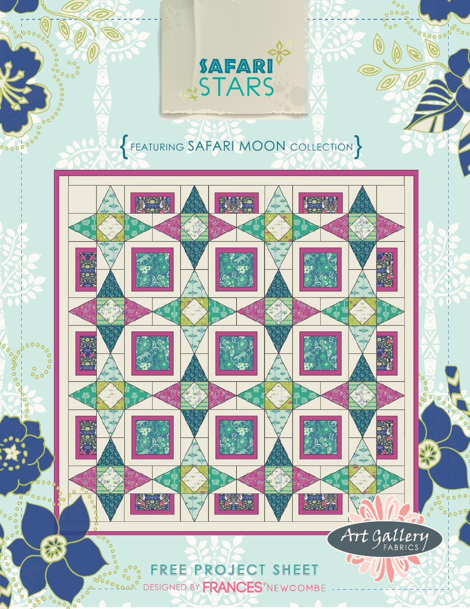 Safari Stars Quilt Pattern Templates - Fun and Exotic Animal Prints for a Unique Quilting Project