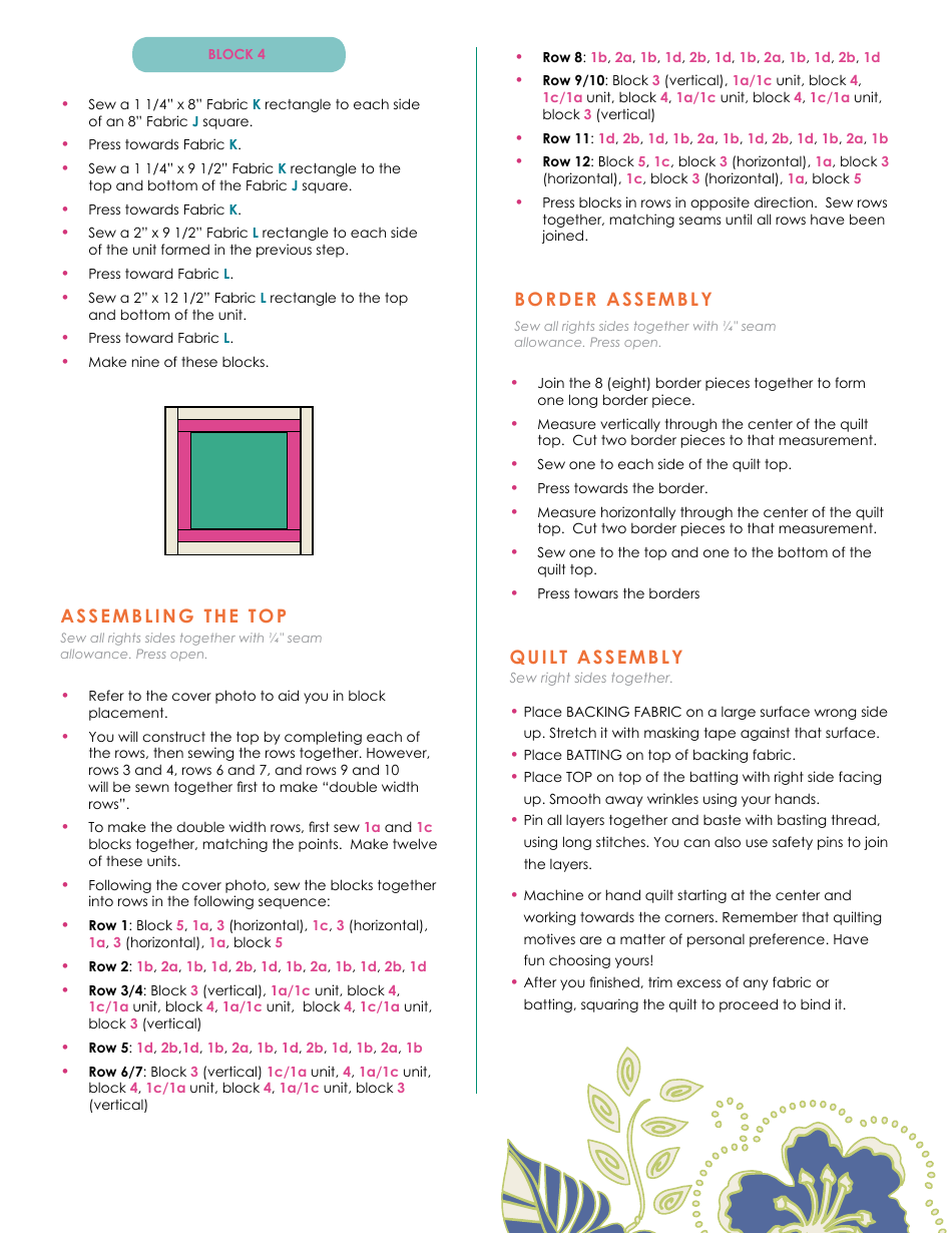 Safari Stars Quilt Pattern Templates, Page 5