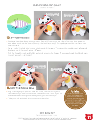 Maneki Neko Coin Pouch Sewing Pattern Templates, Page 11