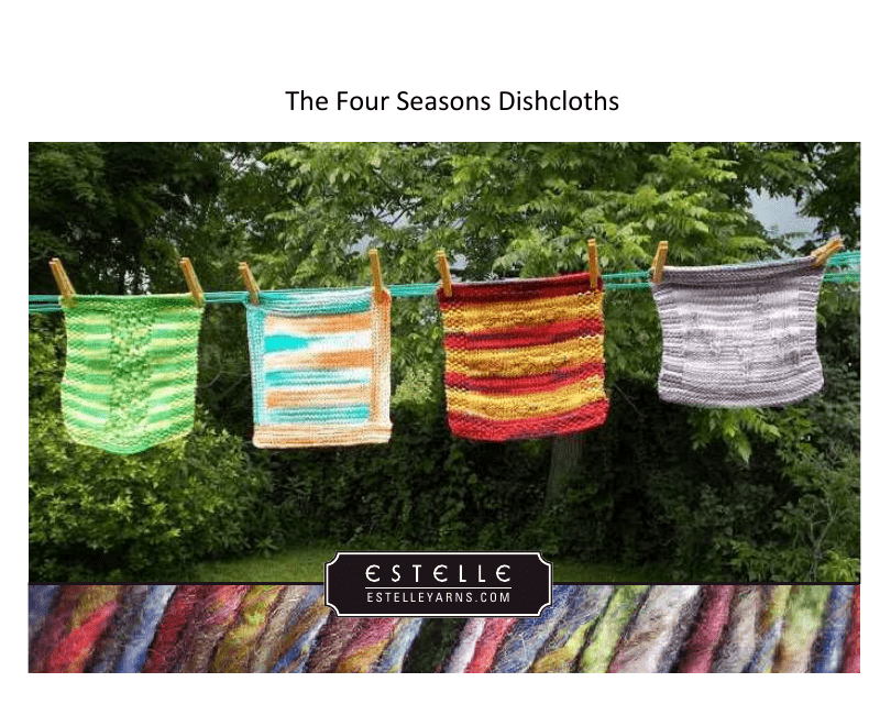 Four Seasons Dishcloth Knitting Patterns