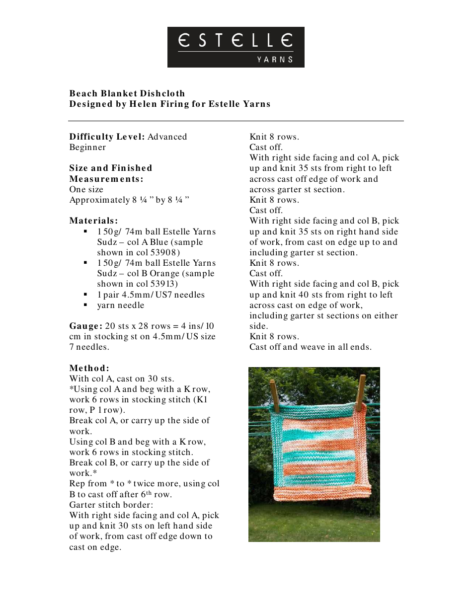 Four Seasons Dishcloth Knitting Patterns, Page 3