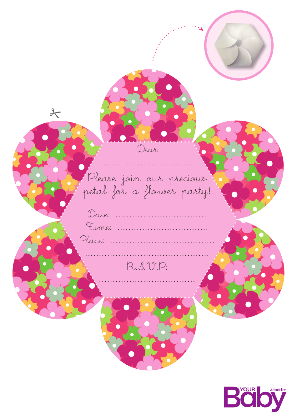 Colorful Flower Party Invitation Template